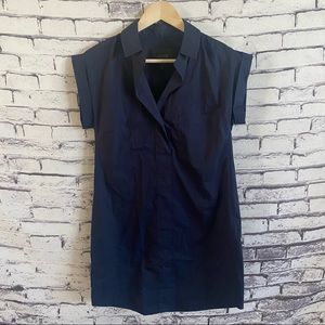 J.Crew Short-Sleeve Cotton Shirt Dress SZ XS
